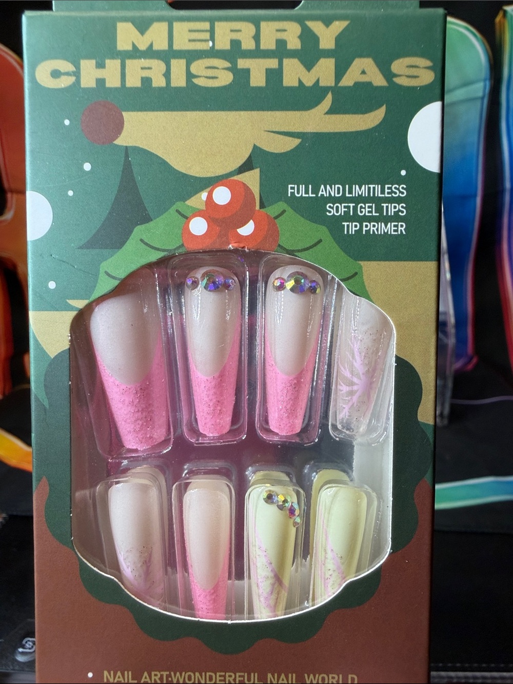 Pink & Cream Festive Press-On Nails